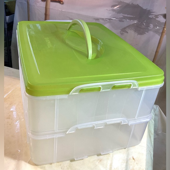 Snapware 2 layers stackable boxes with handle - Picture 2 of 4